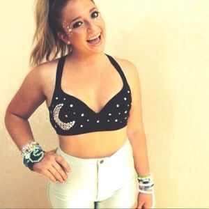 American Apparel Light Green/Blue Disco Shorts